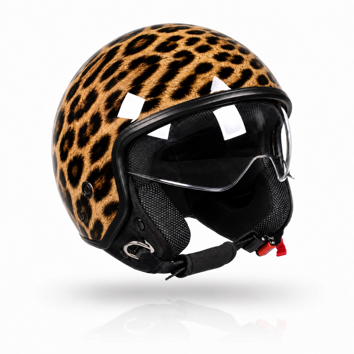 Leopard Scooter Helmpie with ECE 22.06 certification