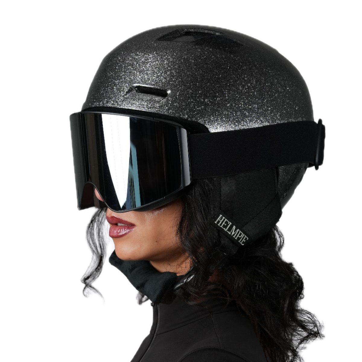 Midnight Noir Ski Helmpie for skiing and snowboarding